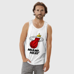 Мужская майка хлопок Miami Heat-logo - фото 2