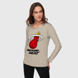 Женский лонгслив хлопок Miami Heat-logo - фото 2