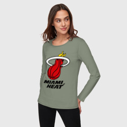 Женский лонгслив хлопок Miami Heat-logo - фото 2