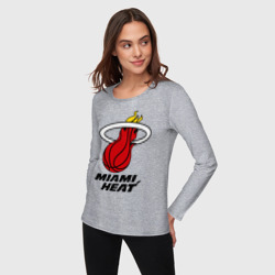 Женский лонгслив хлопок Miami Heat-logo - фото 2