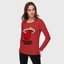 Женский лонгслив хлопок Miami Heat-logo - фото 2