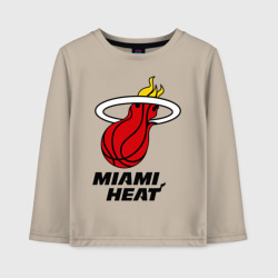 Детский лонгслив хлопок Miami Heat-logo