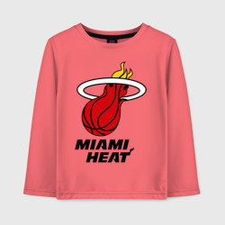 Детский лонгслив хлопок Miami Heat-logo