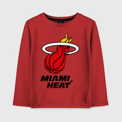 Детский лонгслив хлопок Miami Heat-logo