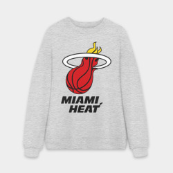 Мужской свитшот oversize без начеса хлопок Miami Heat-logo