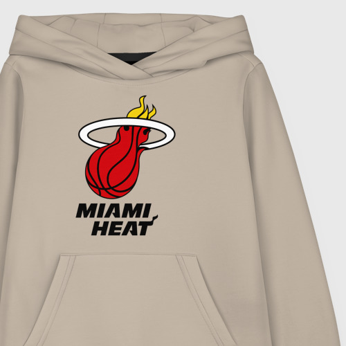 Детская толстовка хлопок Miami Heat-logo, цвет миндальный - фото 3