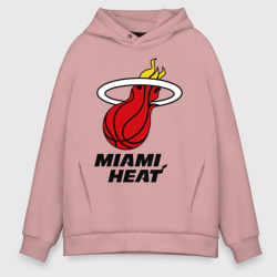 Мужское худи Oversize хлопок Miami Heat-logo