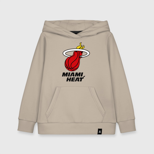 Детская толстовка хлопок Miami Heat-logo, цвет миндальный