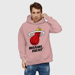 Мужское худи Oversize хлопок Miami Heat-logo - фото 2