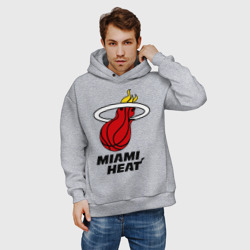 Мужское худи Oversize хлопок Miami Heat-logo - фото 2