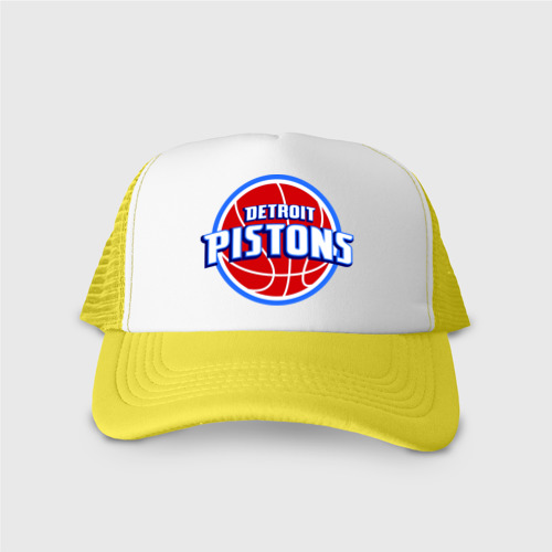 Кепка тракер с сеткой Detroit Pistons - logo, цвет желтый