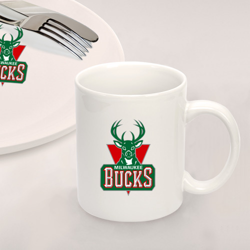 Набор: тарелка + кружка Milwaukee Bucks - logo - фото 2