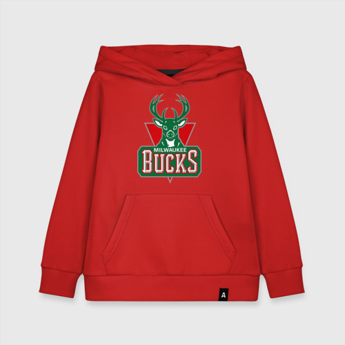 Детская толстовка хлопок Milwaukee Bucks - logo, цвет красный