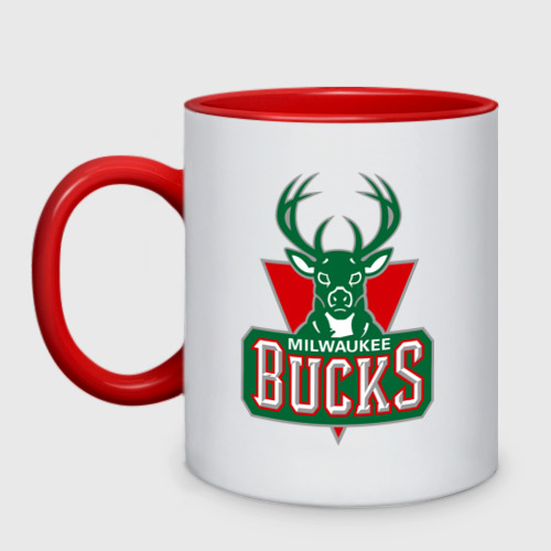 Кружка двухцветная Milwaukee Bucks - logo