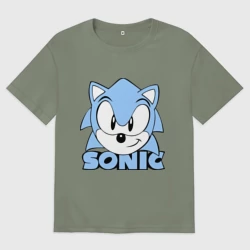 Женская футболка хлопок Oversize Соник
