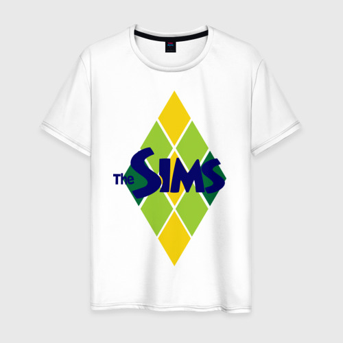 Мужская футболка хлопок The Sims rhombus, цвет белый