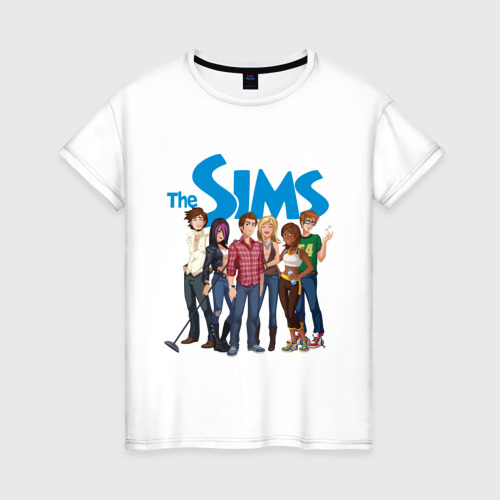 Женская футболка хлопок The Sims Heroes, цвет белый