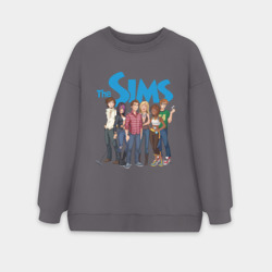 Женский свитшот oversize без начеса хлопок The Sims Heroes