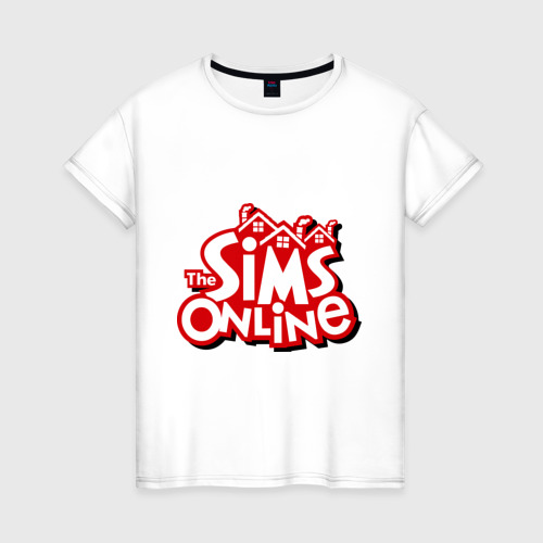 Женская футболка хлопок The Sims online, цвет белый