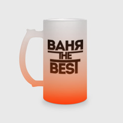 Кружка пивная матовое стекло Ваня the best
