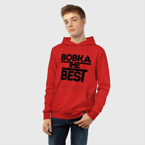 Детская толстовка хлопок Вовка the best, цвет красный - фото 6