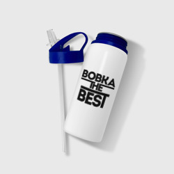 Бутылка для воды с трубочкой Вовка the best - фото 2