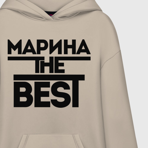 Худи SuperOversize хлопок Марина the best, цвет миндальный - фото 3