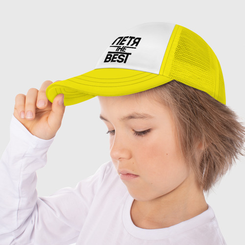 Детская кепка тракер Петя the best, цвет желтый - фото 3