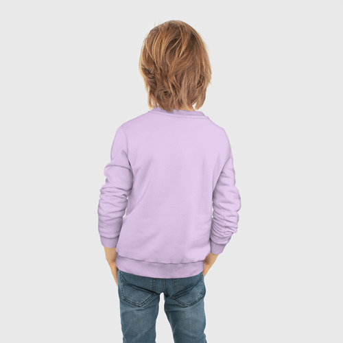Детский свитшот хлопок Забавная мордашка, цвет лаванда - фото 6