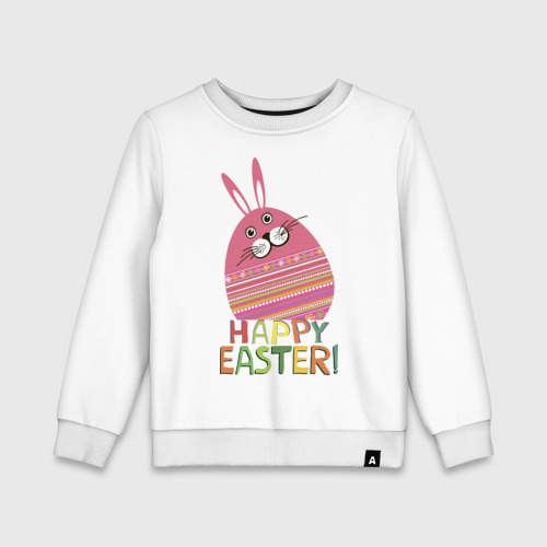 Детский свитшот хлопок Easter rabbit, цвет белый