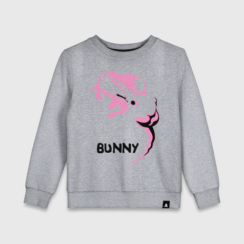 Детский свитшот хлопок Pink bunny, цвет меланж