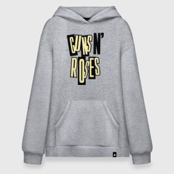 Худи SuperOversize хлопок Guns n roses cream