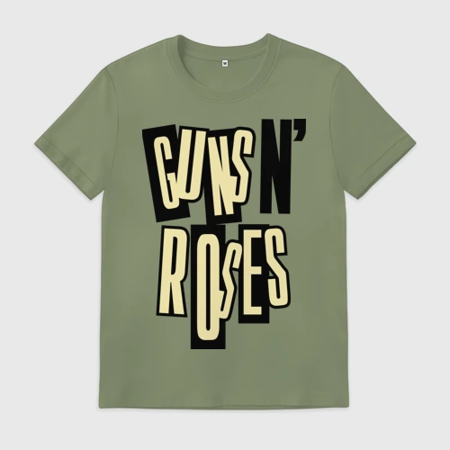 Мужская футболка хлопок Guns n roses cream