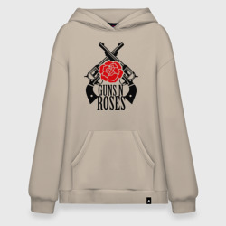 Худи SuperOversize хлопок Guns n roses rose