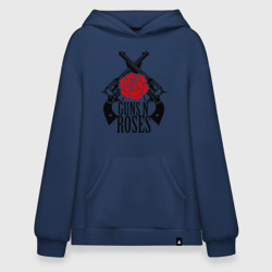 Худи SuperOversize хлопок Guns n roses rose