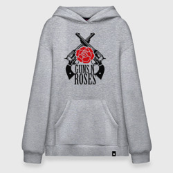 Худи SuperOversize хлопок Guns n roses rose