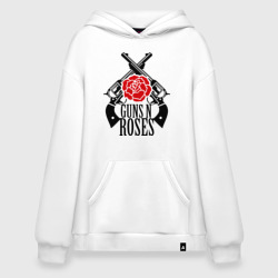 Худи SuperOversize хлопок Guns n roses rose