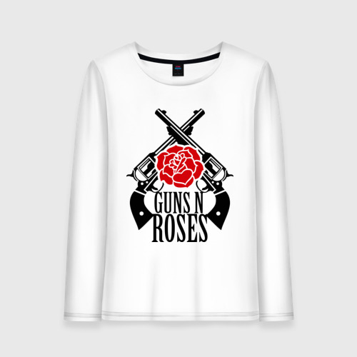 Женский лонгслив хлопок Guns n roses rose