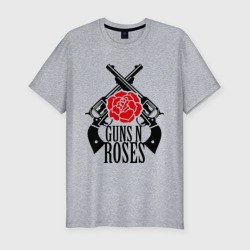 Мужская футболка хлопок Slim Guns n roses rose