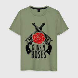 Мужская футболка хлопок Guns n roses rose