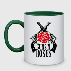 Кружка двухцветная Guns n roses rose