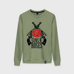 Женский свитшот хлопок Guns n roses rose