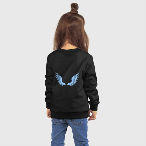 Детский свитшот хлопок Angel Wings, цвет черный - фото 4