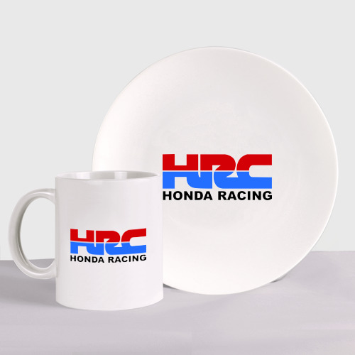 Набор: тарелка + кружка HRC Honda Racing