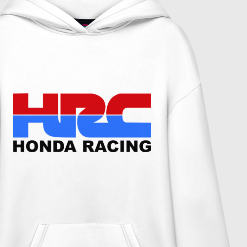 Худи SuperOversize хлопок HRC Honda Racing, цвет белый - фото 3