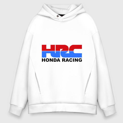 Мужское худи Oversize хлопок HRC Honda Racing, цвет белый