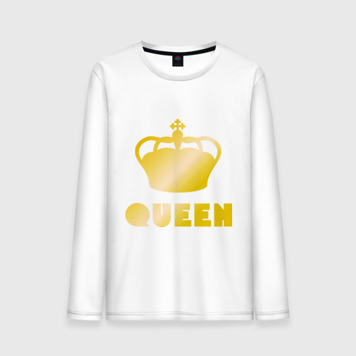 Мужской лонгслив хлопок Queen crown, цвет белый