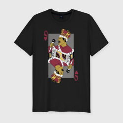Мужская футболка хлопок Slim Queen playing card