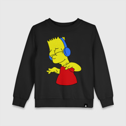 Детский свитшот хлопок Барт в наушниках