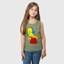 Детская майка хлопок Барт в наушниках - фото 2